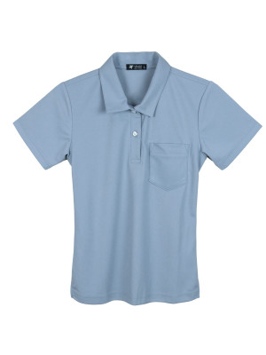 Recycled short sleeve polo, blue - primary Recycled short sleeve polo, blue - primary
