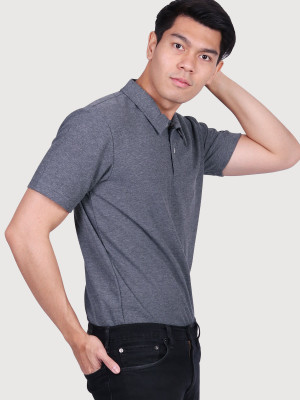 Eco polo, dark grey