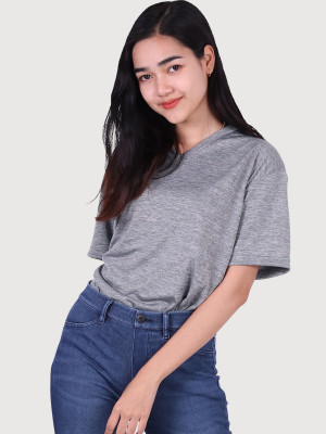 เสื้อยืดคอกลม — สีขาว - secondary