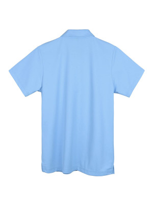 Recycled short sleeve polo, light blue