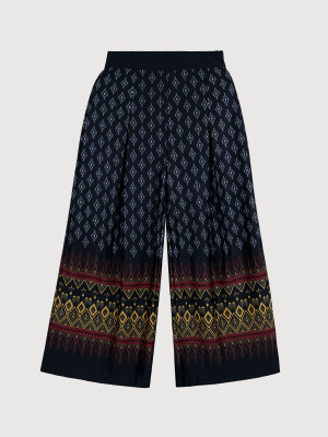 TRU-LOZPTH-BK010F กางเกงขายาวซิปข้างลายไ...