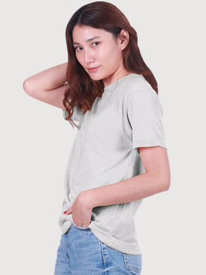 เสื้อยืดคอกลม — สีเทาอ่อน