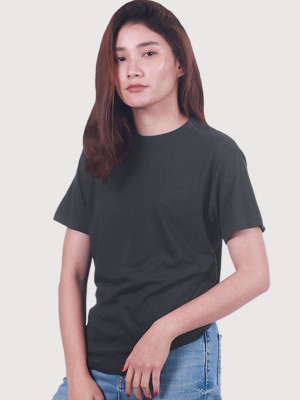 เสื้อยืดคอกลม — สีเทาเข้ม