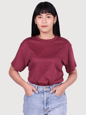 เสื้อยืดคอกลมท็อปดาย — สีแดง