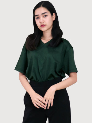 เสื้อยืดกีฬาคอวี — สีเขียว