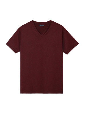 เสื้อยืดกีฬาคอวี — สีแดง