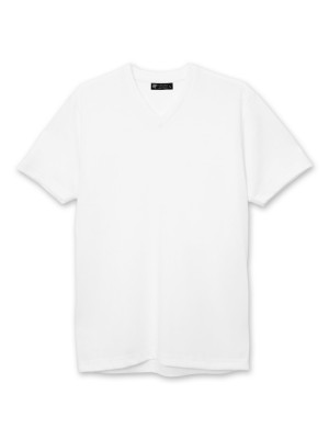 เสื้อยืดคอวี — สีขาว