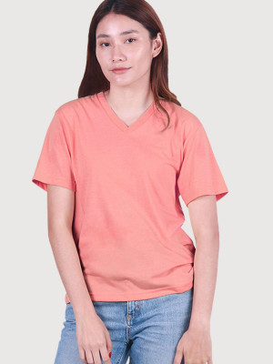 V-neck t-shirt, pink