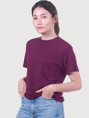 เสื้อยืดคอกลม — สีม่วง