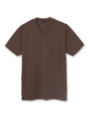 เสื้อยืดคอวี — สีน้ำตาล